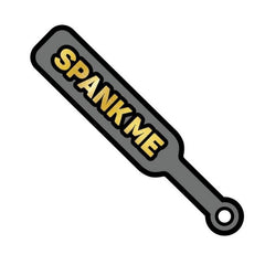 Paddle Spank Me Enamel Pin - Grey/Yellow