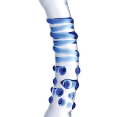 Prisms Blu Dual Ended Glass Dildo - Blue/Clear