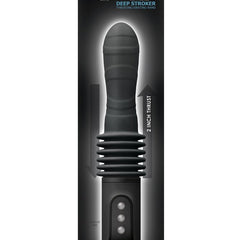 Renegade Rechargeable Deep Stroker Silicone Thrusting Vibrating Wand Massager - Black