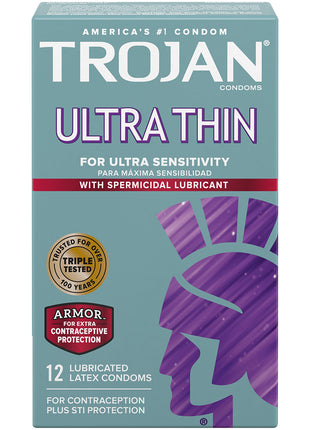 Trojan Ultra Thin Armor Spermicidal 12pk