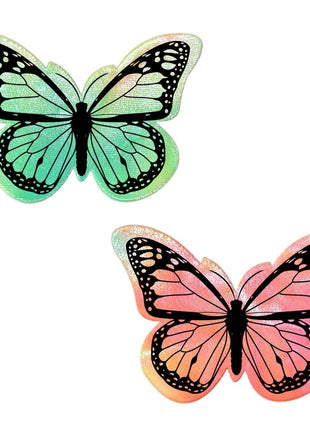 Rainbow Sherbet Tie Dye Velvet UV Butterfly Pasties