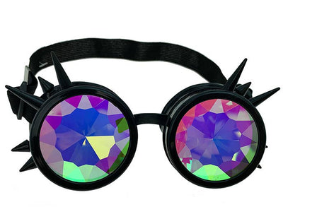 Black Spiked Kaleidoscope Goggles