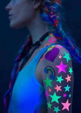 Star Blacklight Body Stickers