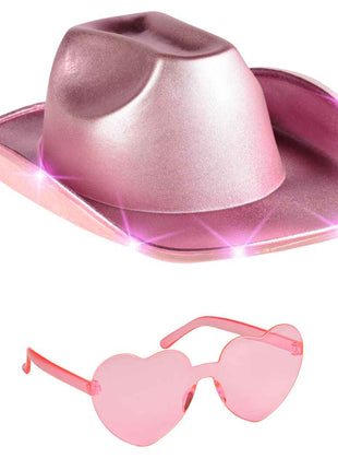 Gold Light Up Cowgirl Hats for Women - Cowboy Hat for Women