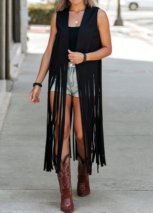 Midi Fringe Vest