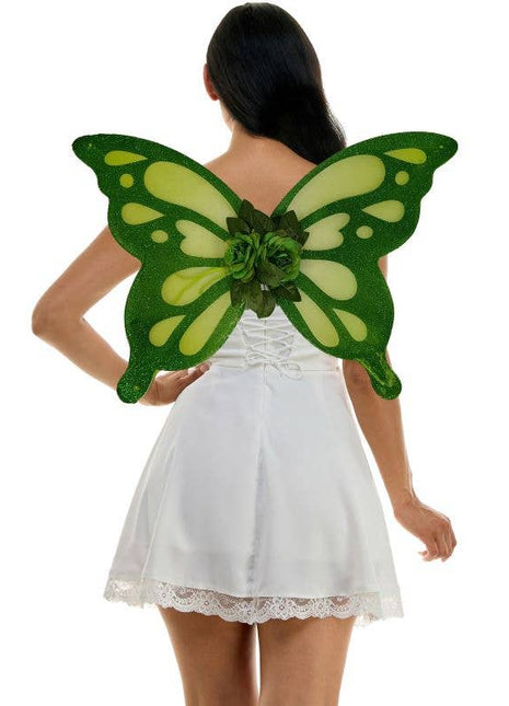 Green Fairy Glitter Wings
