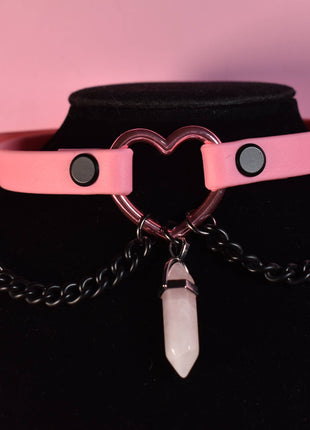 Pink Heart Choker