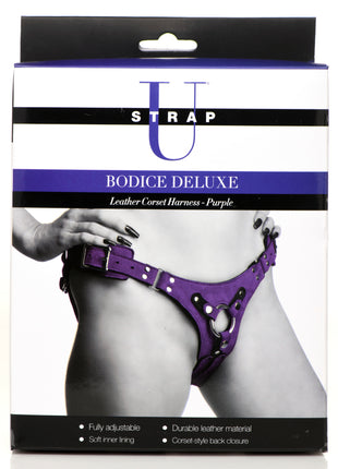 Strap U Bodice Leather Corset Harness