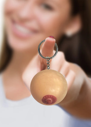 Super Fun Squishy Boob Keychain