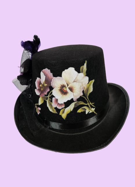 Victorian Flower Top Hat