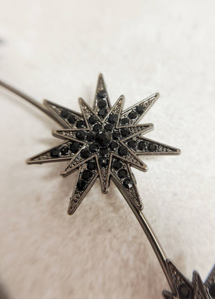 Black Stars Goddess Crown Halo Headband