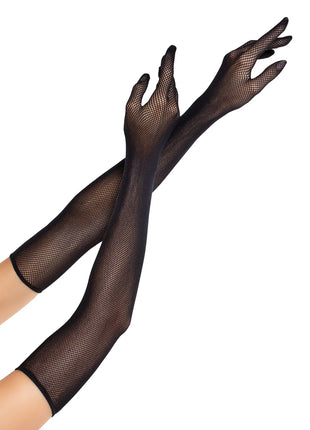 Opera Length Fishnet Gloves