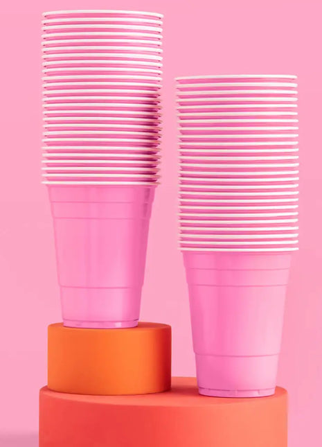 Matte Pink Party Cups