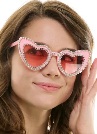 Rhinestone Heart Sunglasses