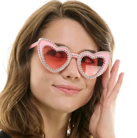 Rhinestone Heart Sunglasses