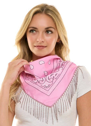 Rhinestone Fringe Bandana