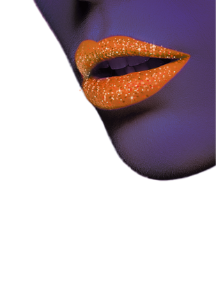 Neon UV Glow Blacklight Glitter Lipstick