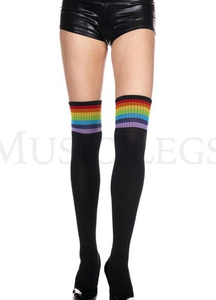 Rainbow Stripe Sock Thigh Hi