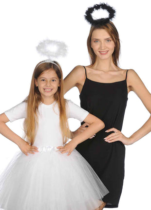 Angel Halo Headband Set - Extra Feather White Angel Headband