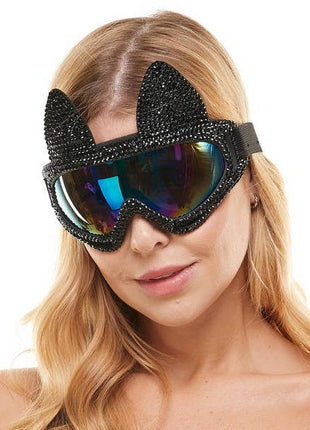 Rhinestone Cat Goggles