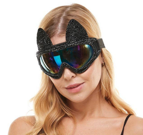 Rhinestone Cat Goggles