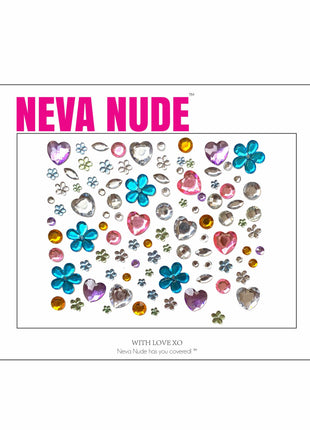 Woodstock Multicolor Pastel Crystal Face Jewels