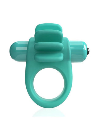 4t Skooch Vibrating Cock Ring with Clitoral Stimulator - Green/Kiwi