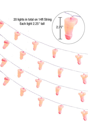 Glitterati Penis Shaped String Lights