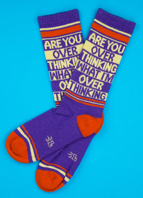 Are You Over Thinking What I'm Over Thinking? Gym Crew Socks