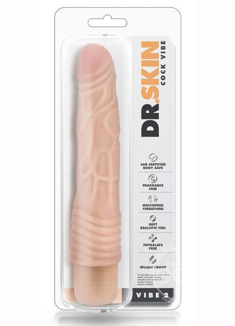 Dr. Skin Silver Collection Cock Vibe 2 Vibrating Dildo 9in