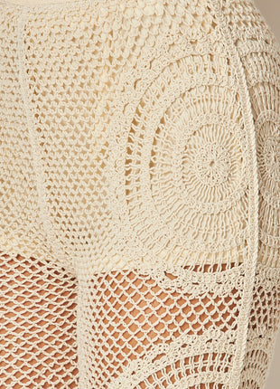 Catch A Wave Crochet Knit High Rise Pants