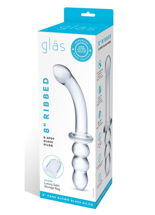 Glas Ribbed G Spot Glass Dildo