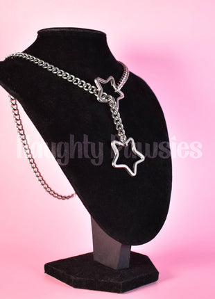 Silver Star Ring Slip Chain