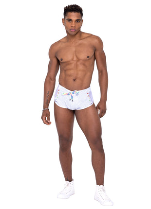 PRIDE Vinyl Studded Running Shorts 🏳️‍🌈