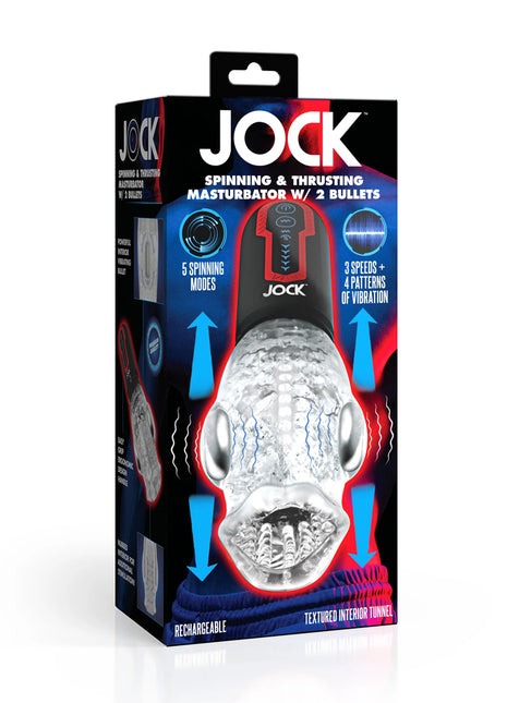 Jock Spinning & Thrusting Masturbator With 2 Bullets