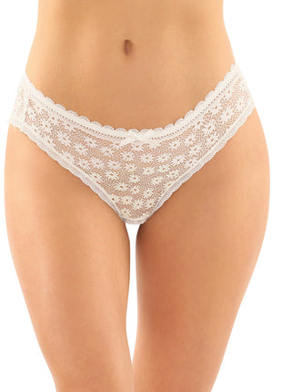 Daisy Crotchless Lace & Mesh Panty