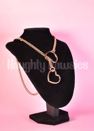Rose Gold Heart Ring Slip Chain