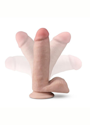 Dr. Skin Plus Gold Collection Posable Dildo with Balls and Suction Cup 6"