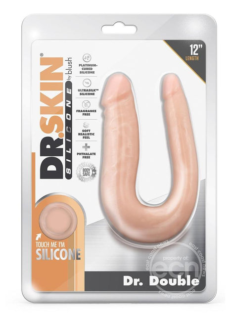 Dr. Skin Platinum Collection Silicone Dr. Double Dildo Double Dong 12in - Vanilla