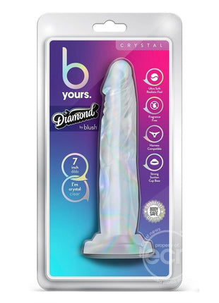 Blush b Yours 7" Diamond Sparkle Clear Dildo