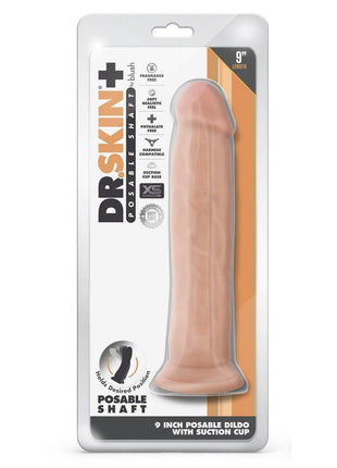 Dr. Skin Plus Gold Collection Thick Posable Dildo with Suction Cup 9in