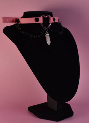 Pink Heart Choker