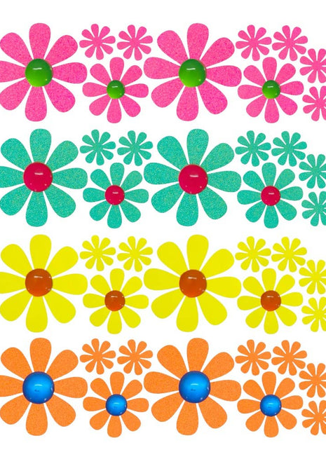 Daisy Blacklight Body Stickers