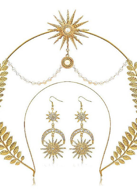 Halo Crown Mary Goddess Headband & Earrings