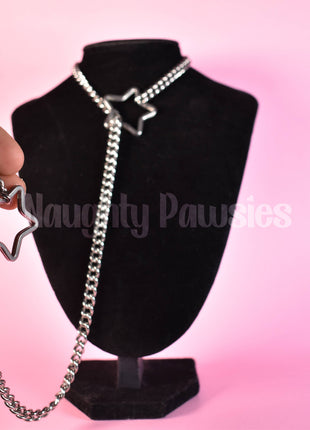 Silver Star Ring Slip Chain