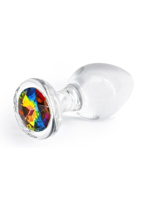 Rainbow Gem Glass Anal Plugs