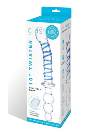 Glas Twisted Dual-Ended Dildo 10in