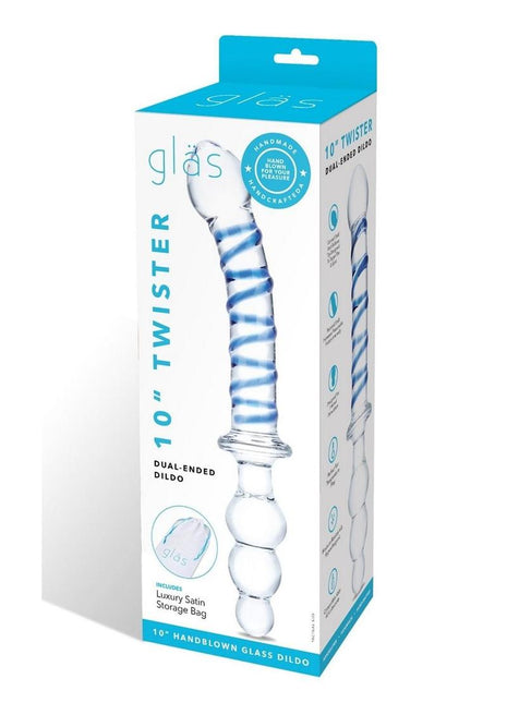Glas Twisted Dual-Ended Dildo 10in