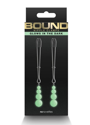 Bound Iron Glow in the Dark Nipple Clamps G2