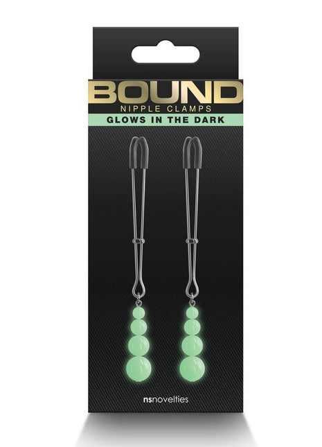 Bound Iron Glow in the Dark Nipple Clamps G2